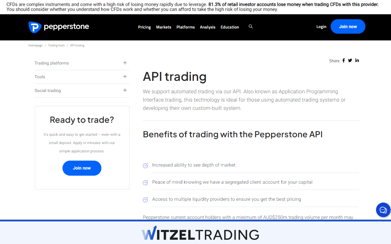 API Trading with Pepperstone