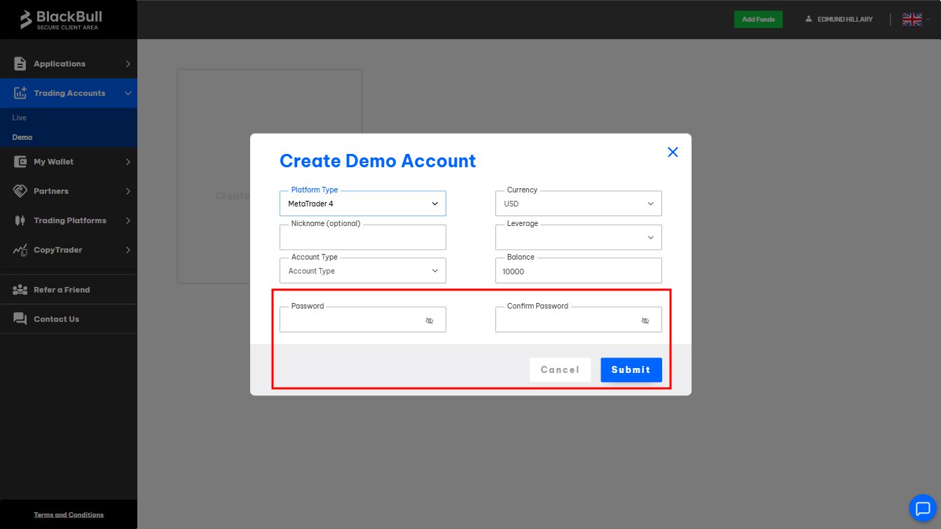 BlackBull Demo Account
