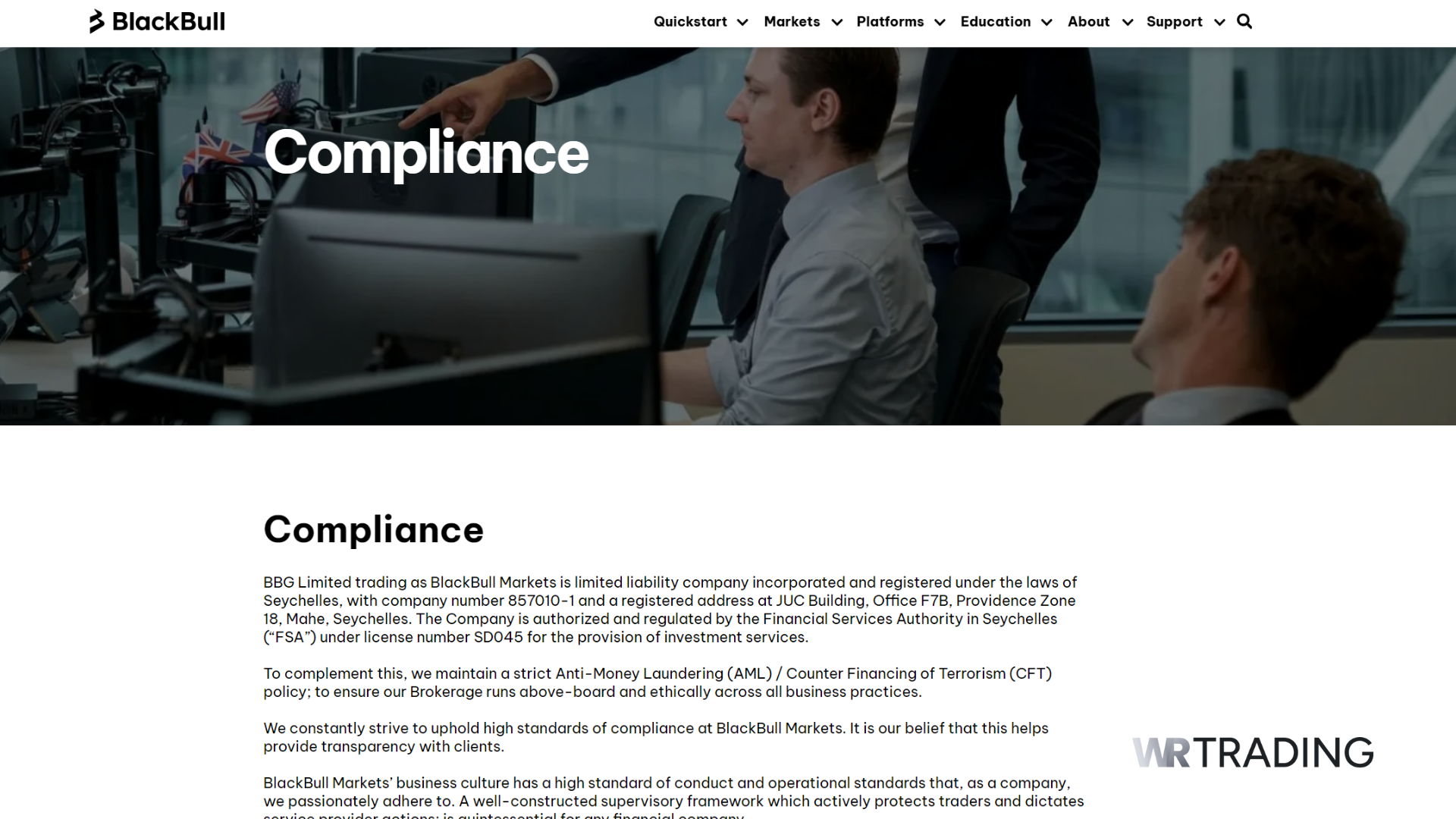 BlackBull Markets Compilance