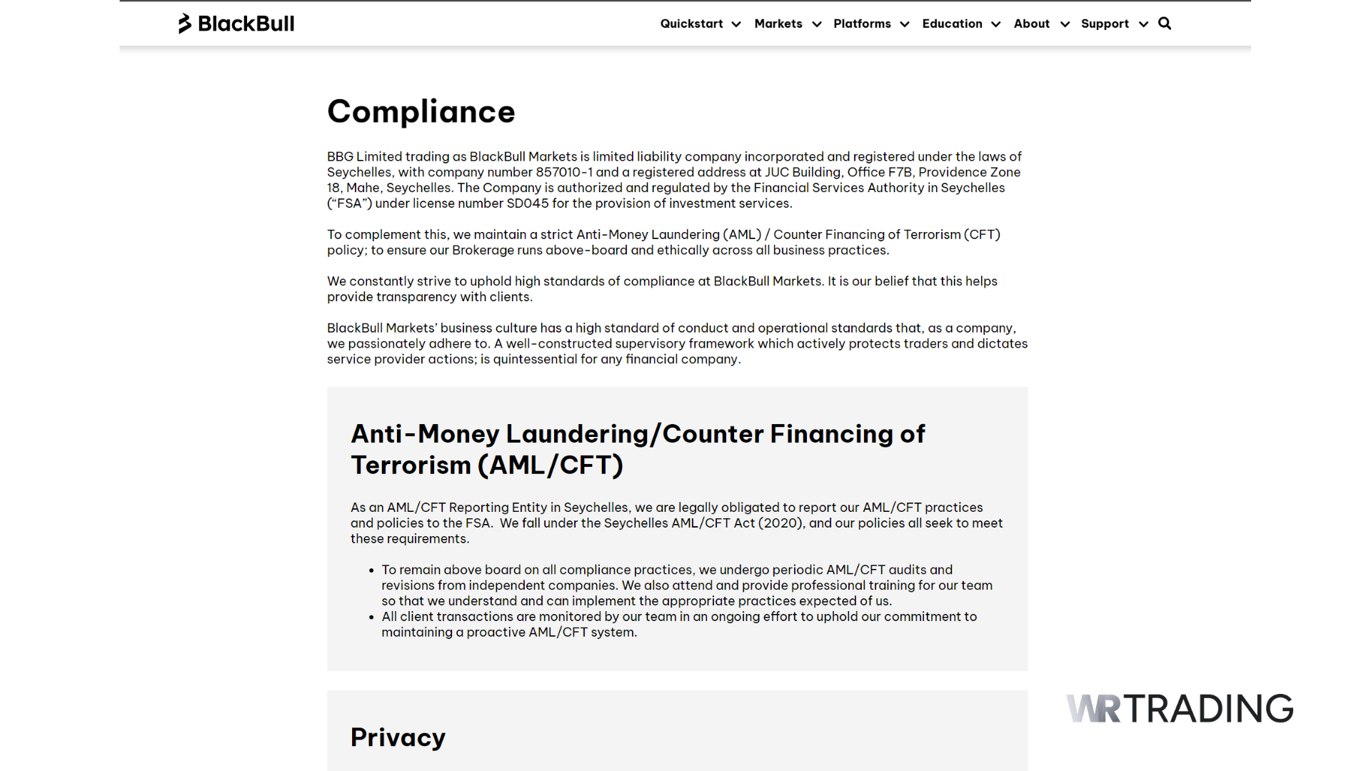 BlackBull Markets Offshore Broker Regulation