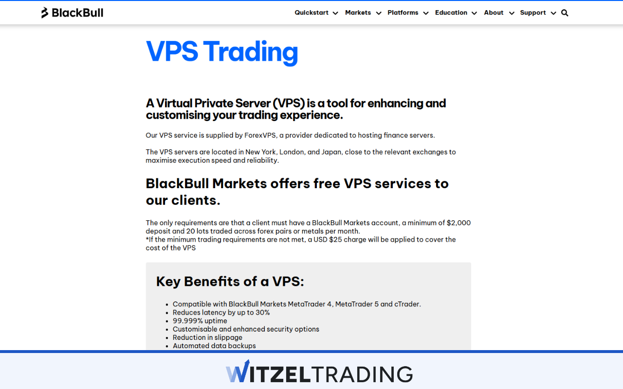 BlackBull Markets VPS Trading