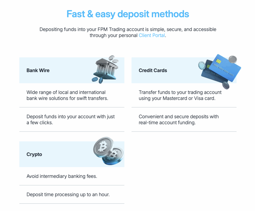 FPM Trading Deposit Methods