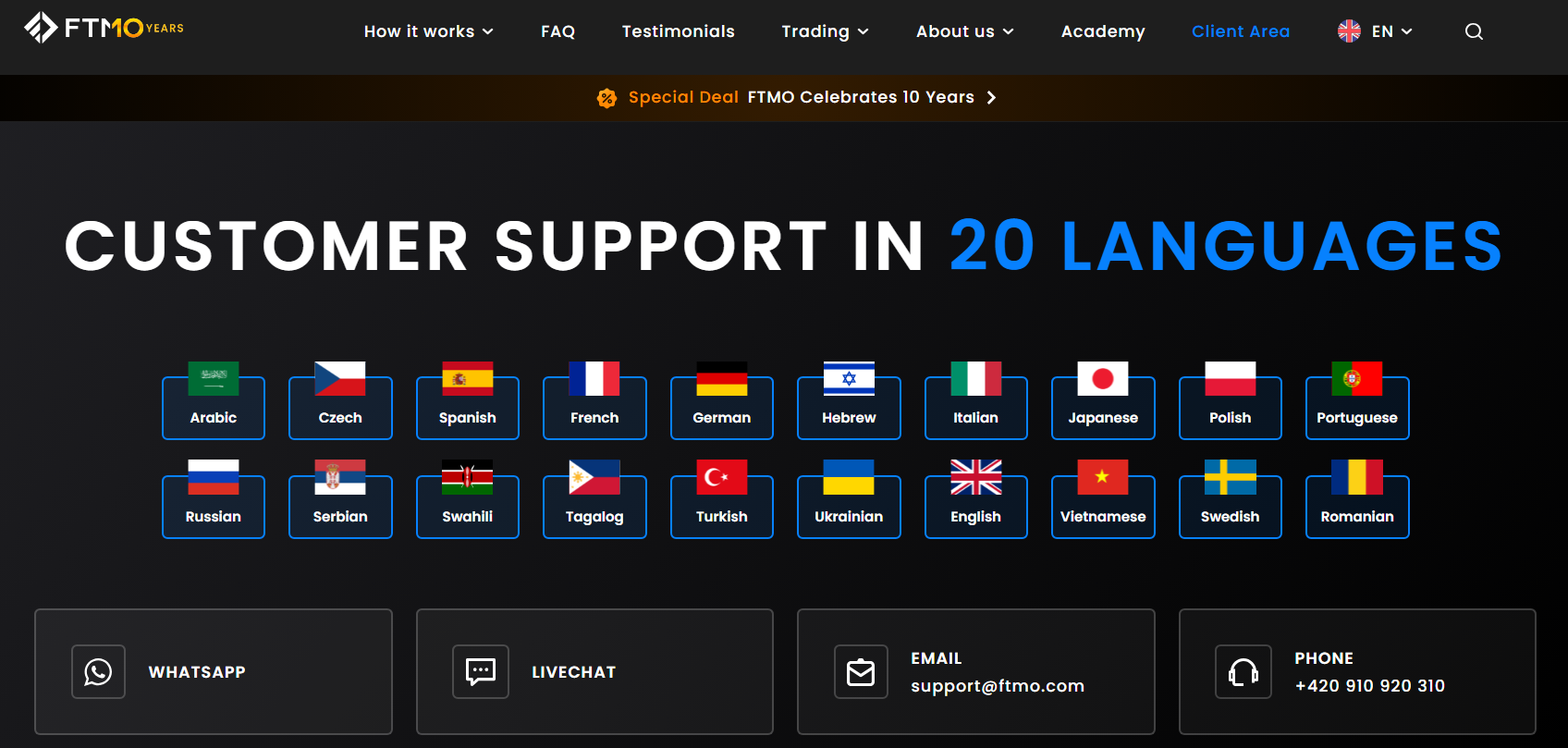 FTMO Support