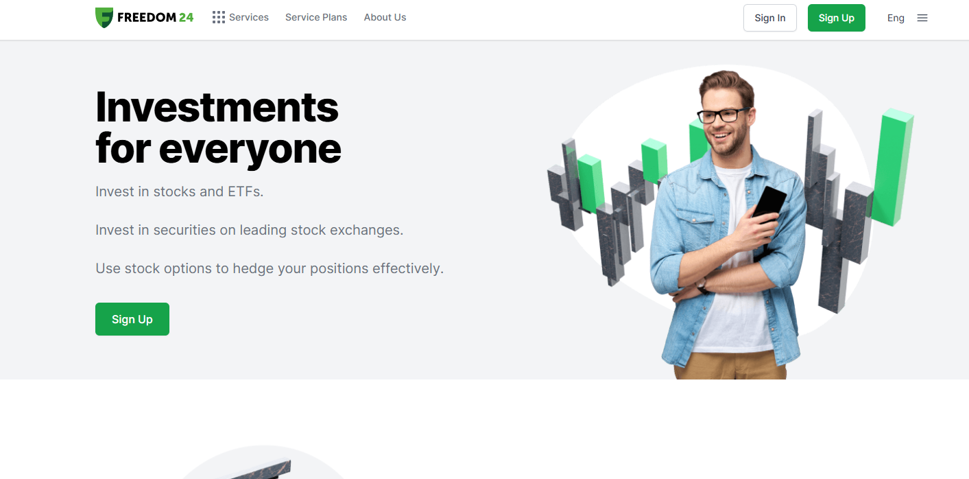 Freedom24 trading broker website