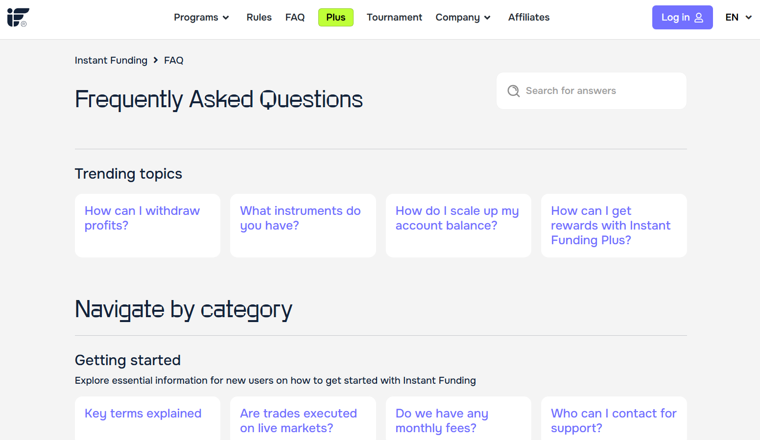 Instant Funding FAQ