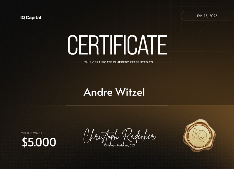IQ Capital Payout by Andre Witzel
