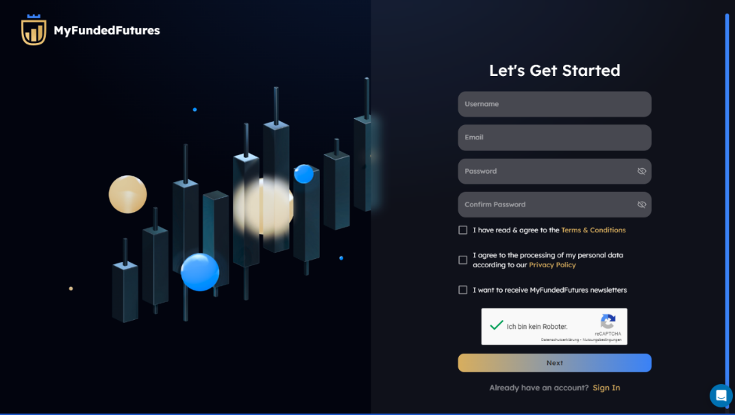 My Funded Futures - Registration