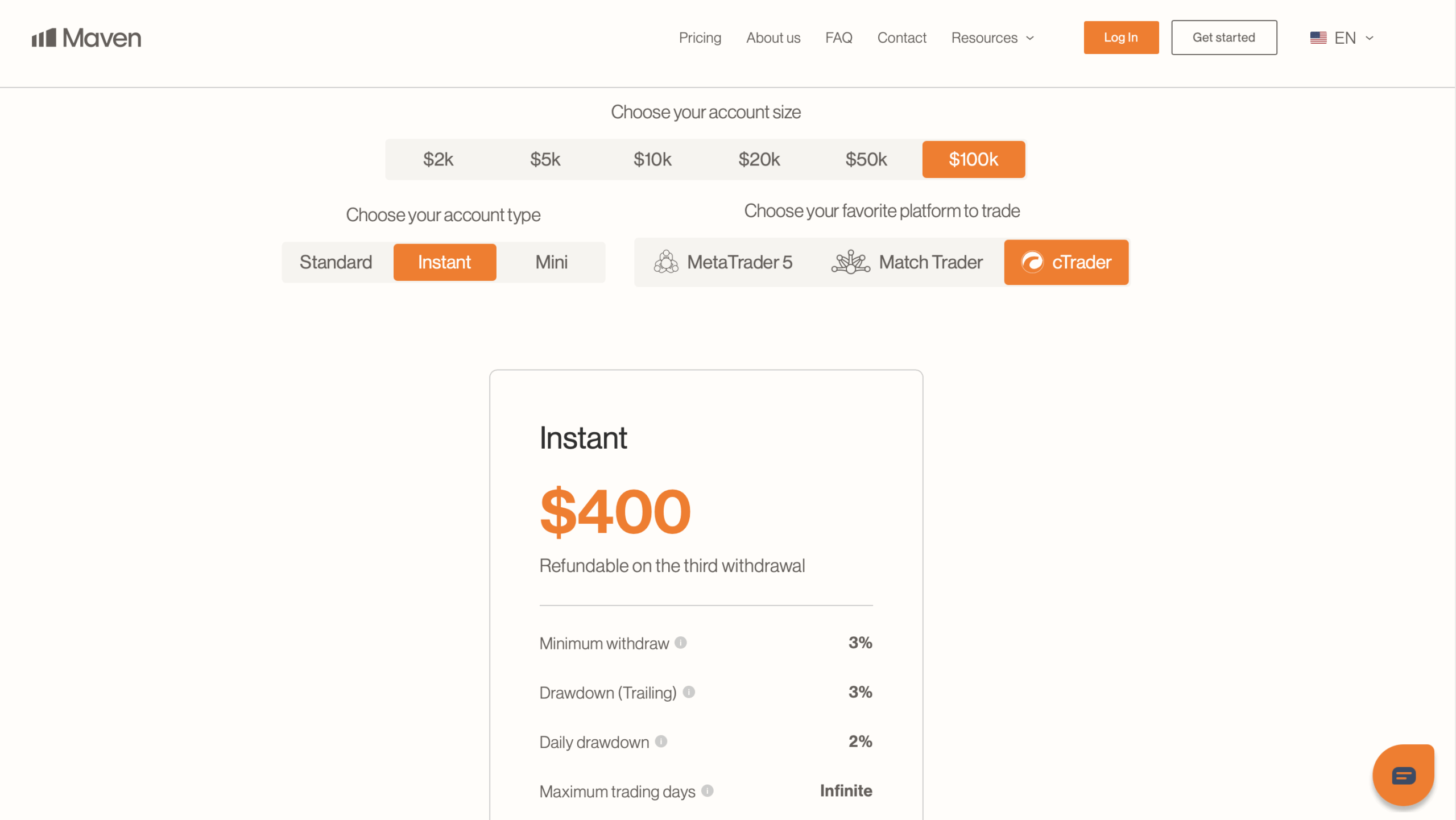 Maven Trading Instant Account