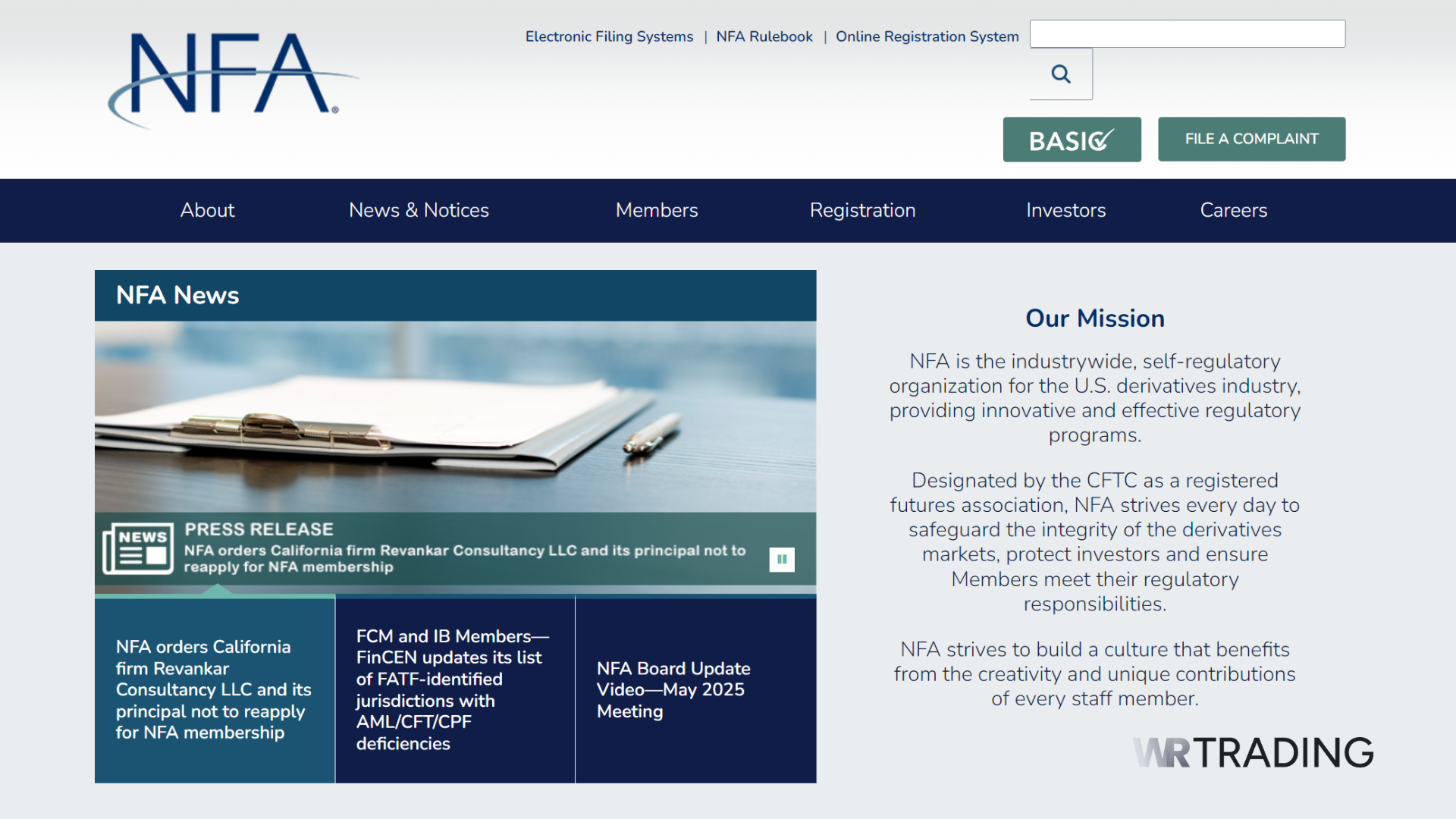 NFA Regulatory Body