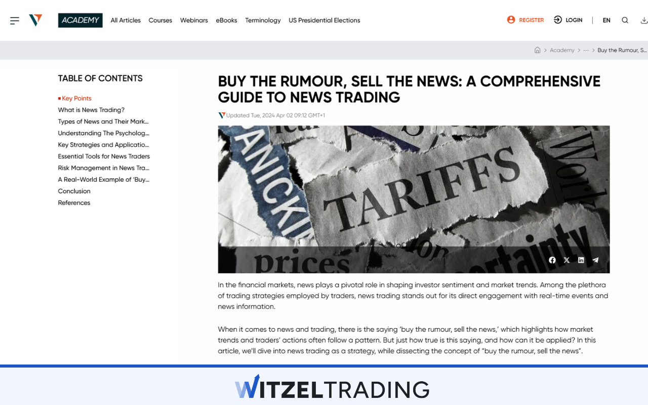 News Trading with Vantage Markets