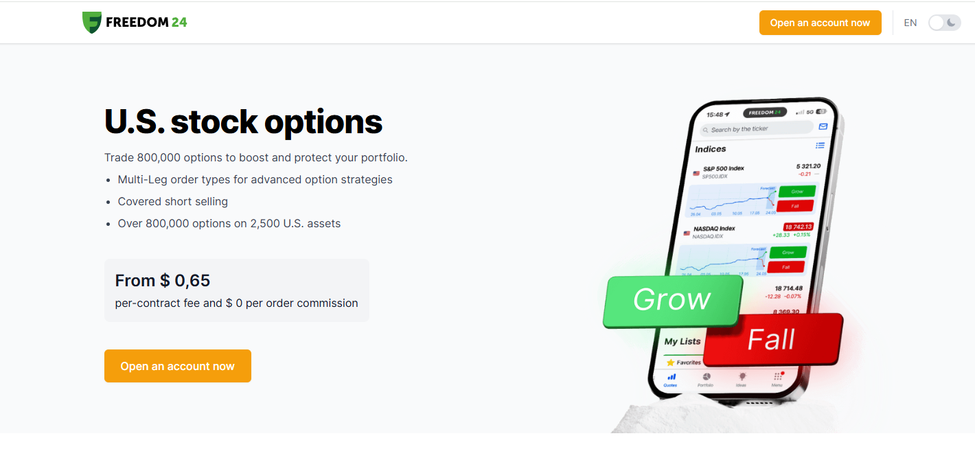 Options Trading on Freedom24