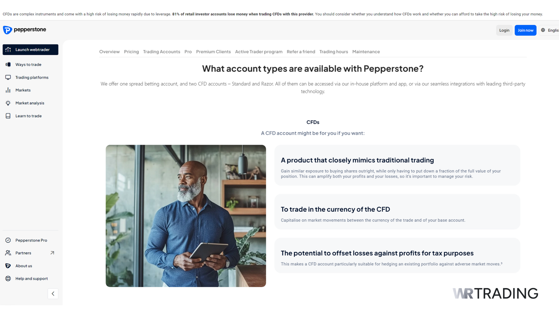 Pepperstone CFD Trading and Assets