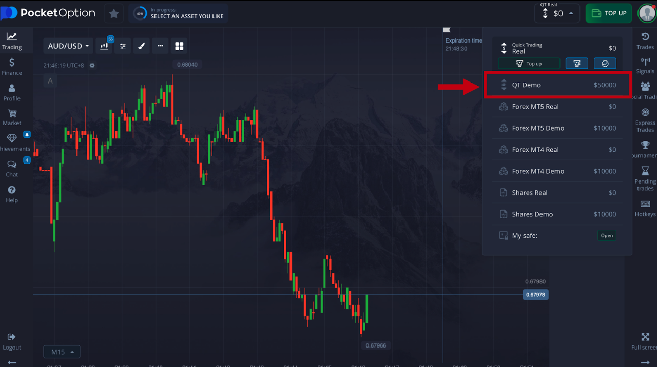 Pocket Option Demo Account for Binary Options Trading in India
