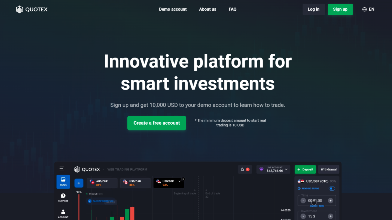 Quotex is an available Binary Trading broker in India