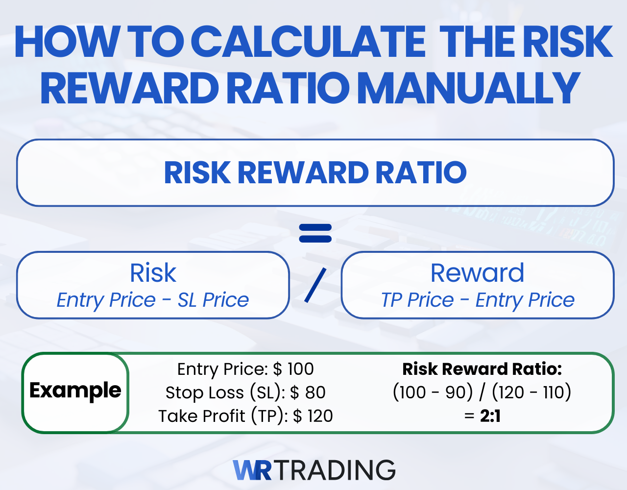 How To Calculate The Risk Reward Ratio Manually