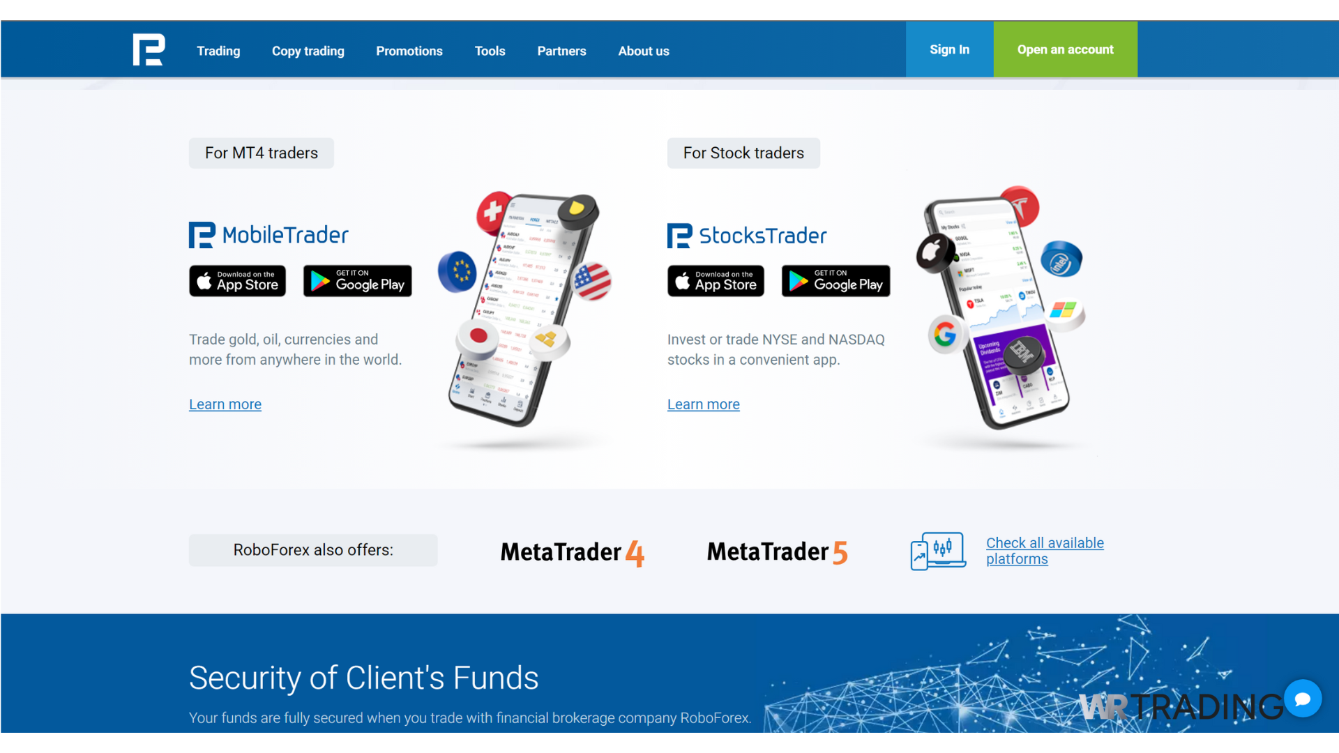RoboForex Mobile Trading for Traders