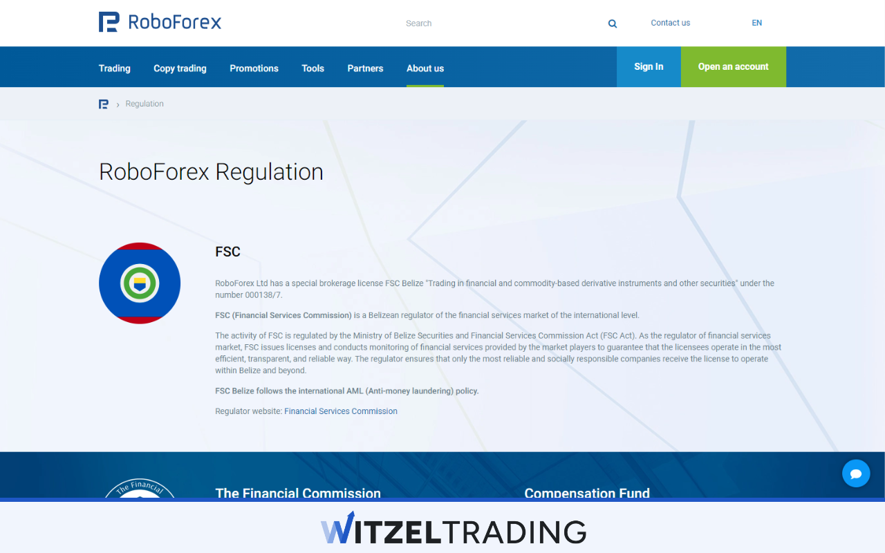 RoboForex - Regulation