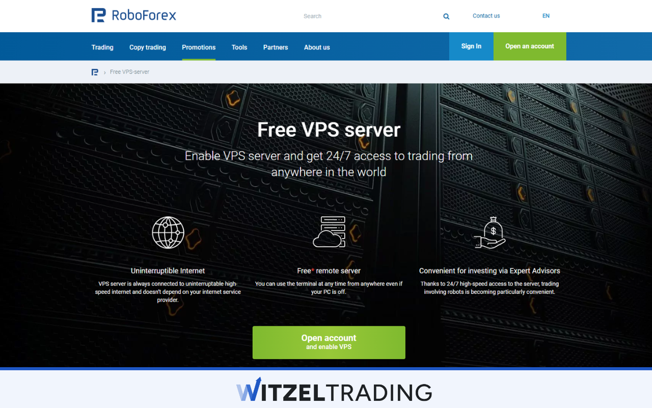 RoboForex VPS Trading