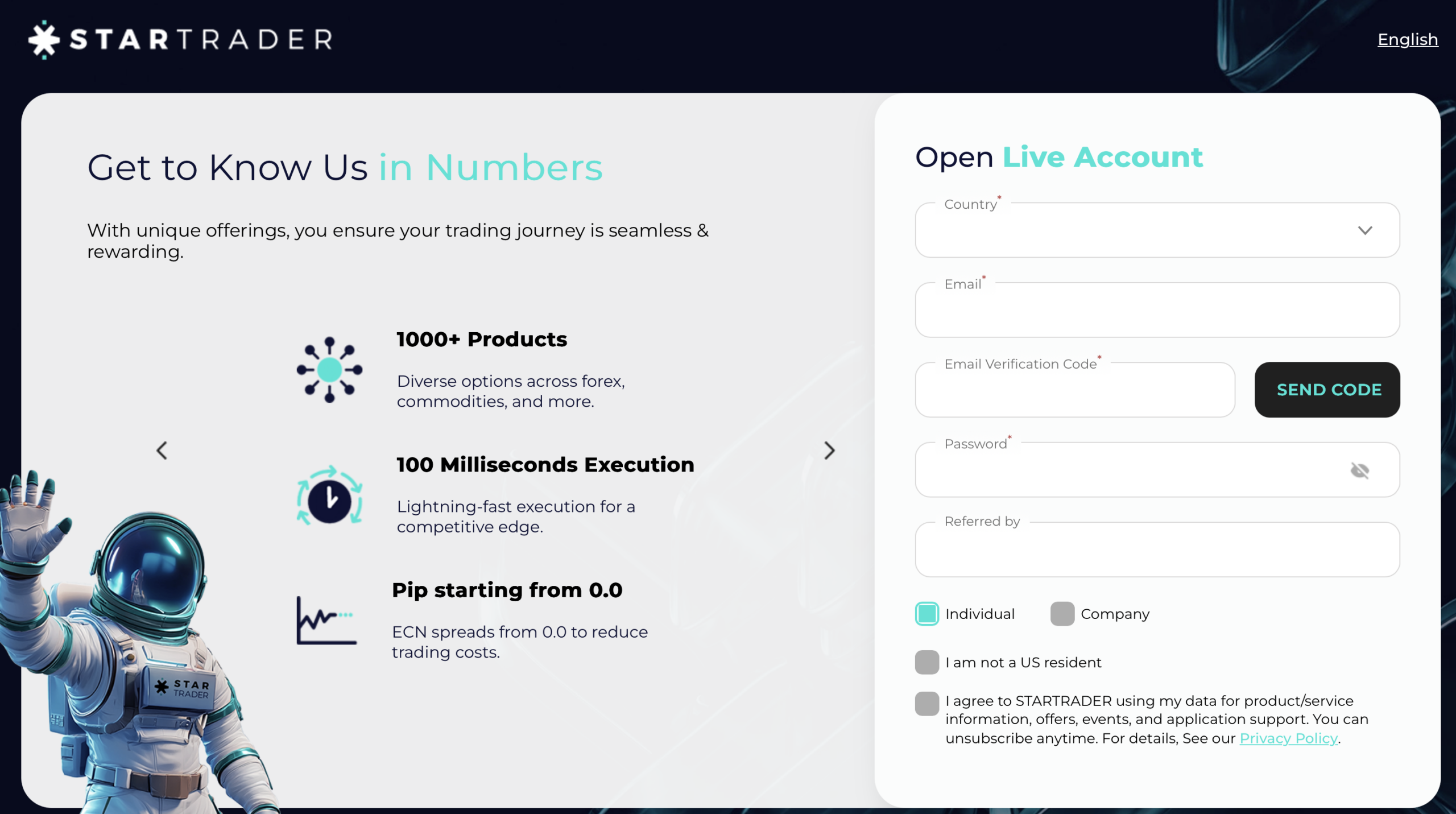 STARTRADER Account Opening