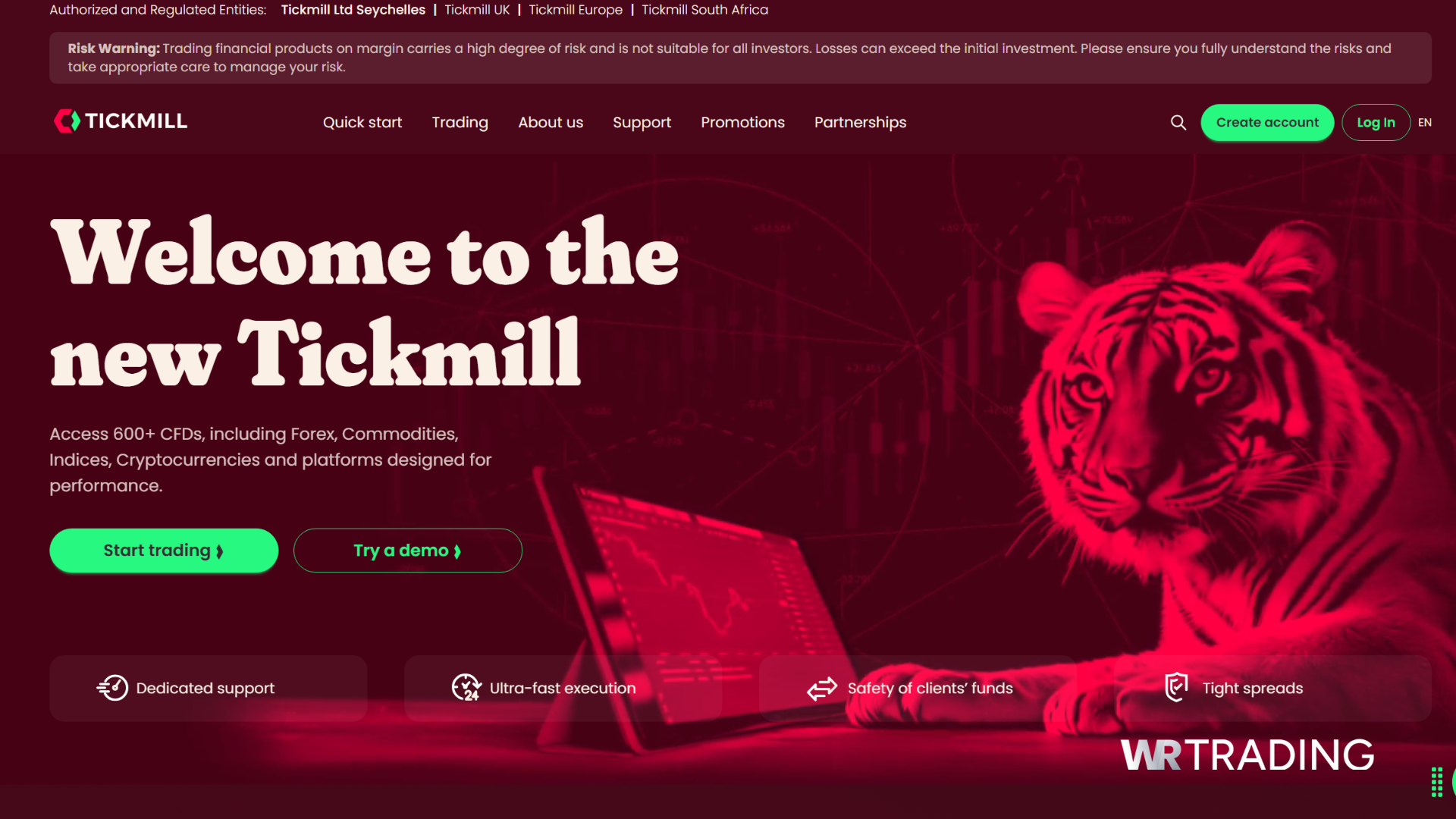 Tickmill Forex Broker with Trailing Stop Loss Function