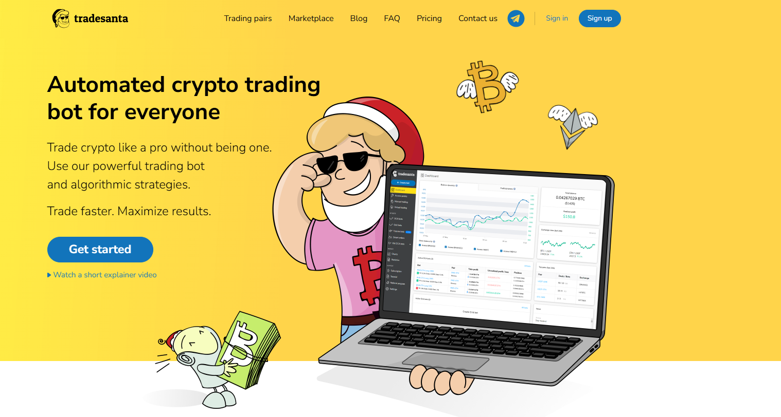 TradeSanta Website