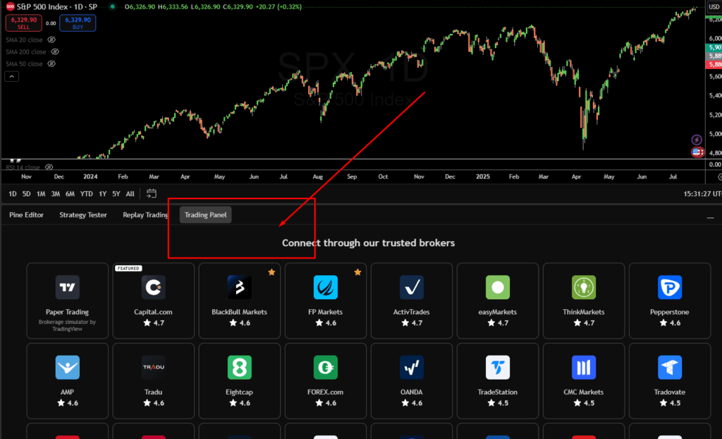 Connect your broker with TradingView