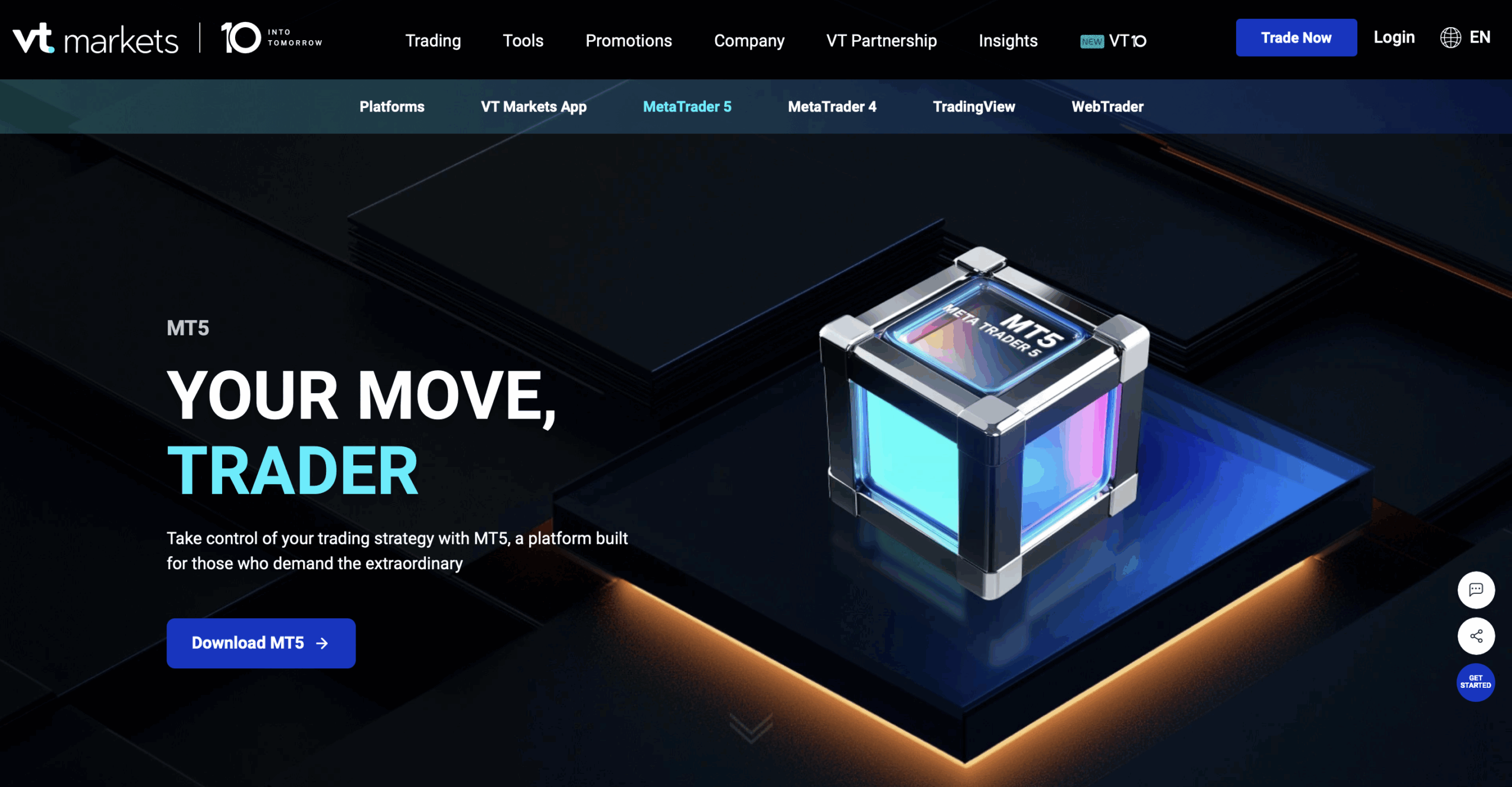VT Markets Trading Crypto via MetaTrader