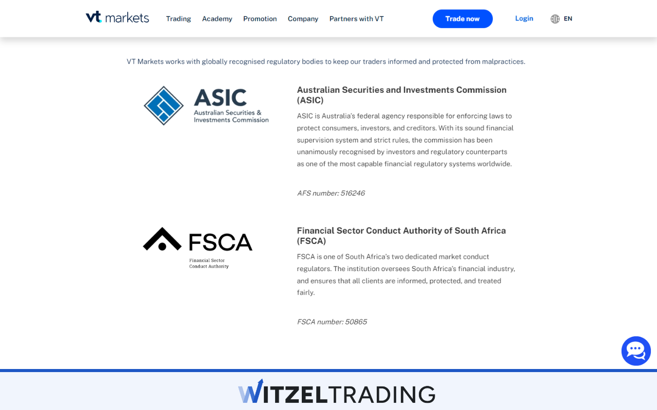 VT Markets - Regulation