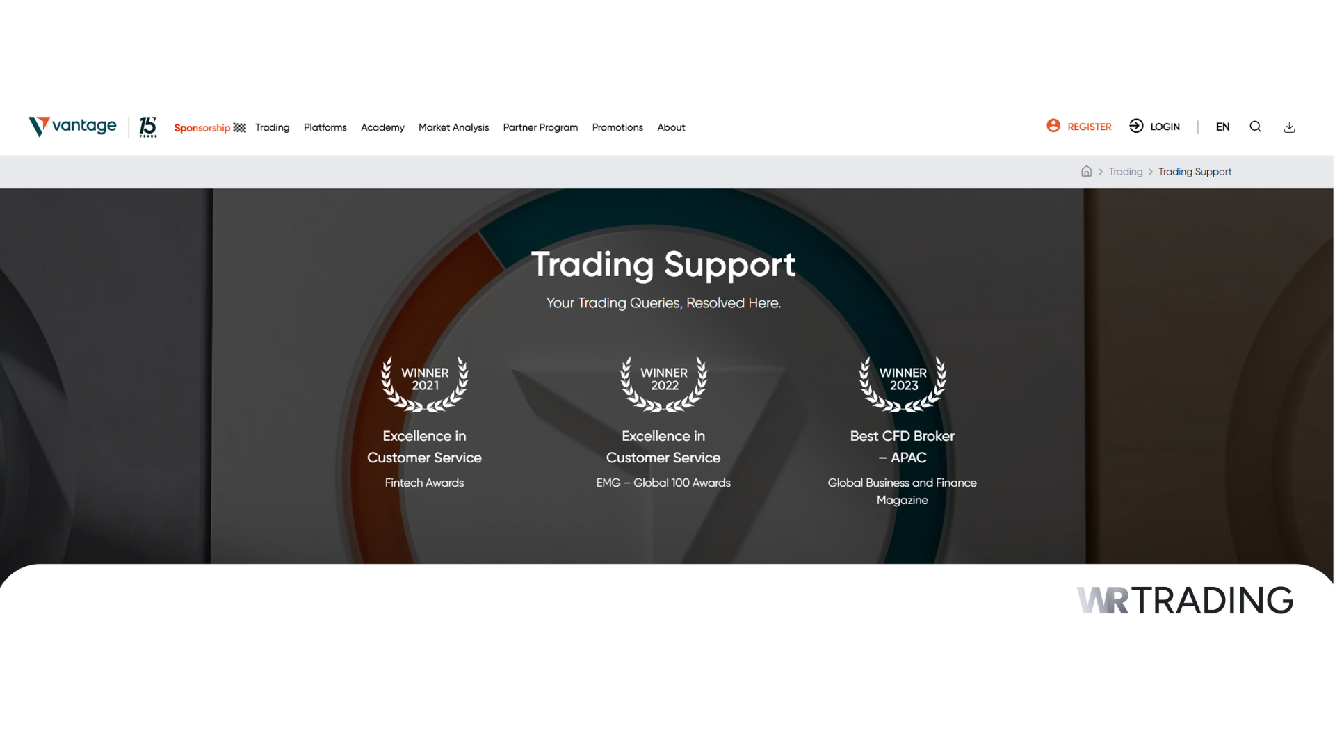 Vantage Markets Trading Customer Support