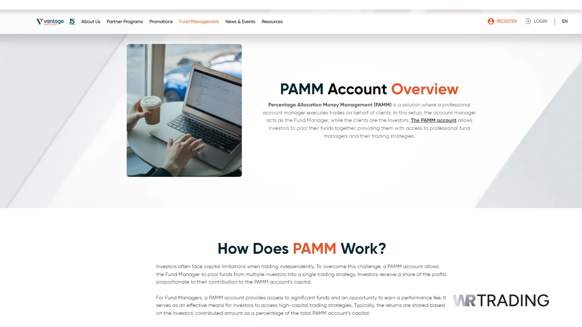 Vantage Markets Best PAMM Broker