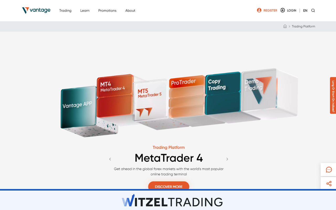 Vantage Markets Trading Platform