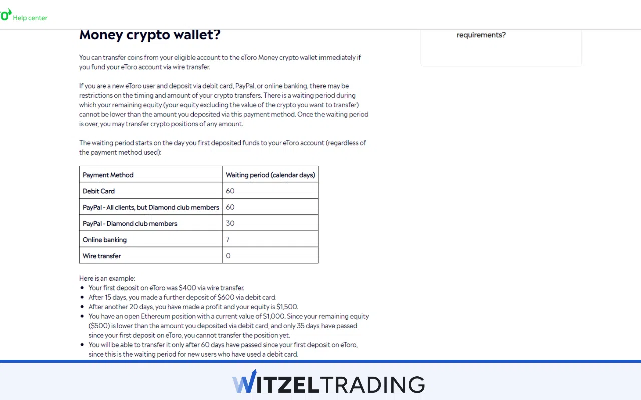 eToro Payment Methods