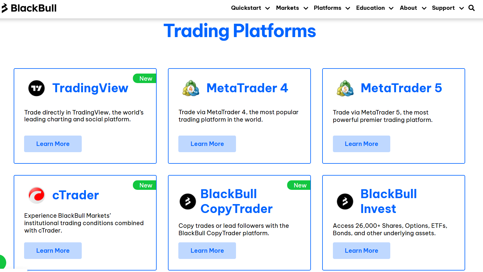 BlackBull Markets Trading Platforms