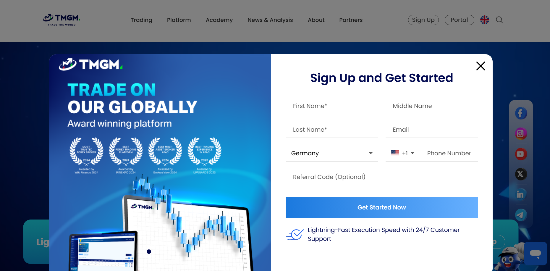 TMGM Registration
