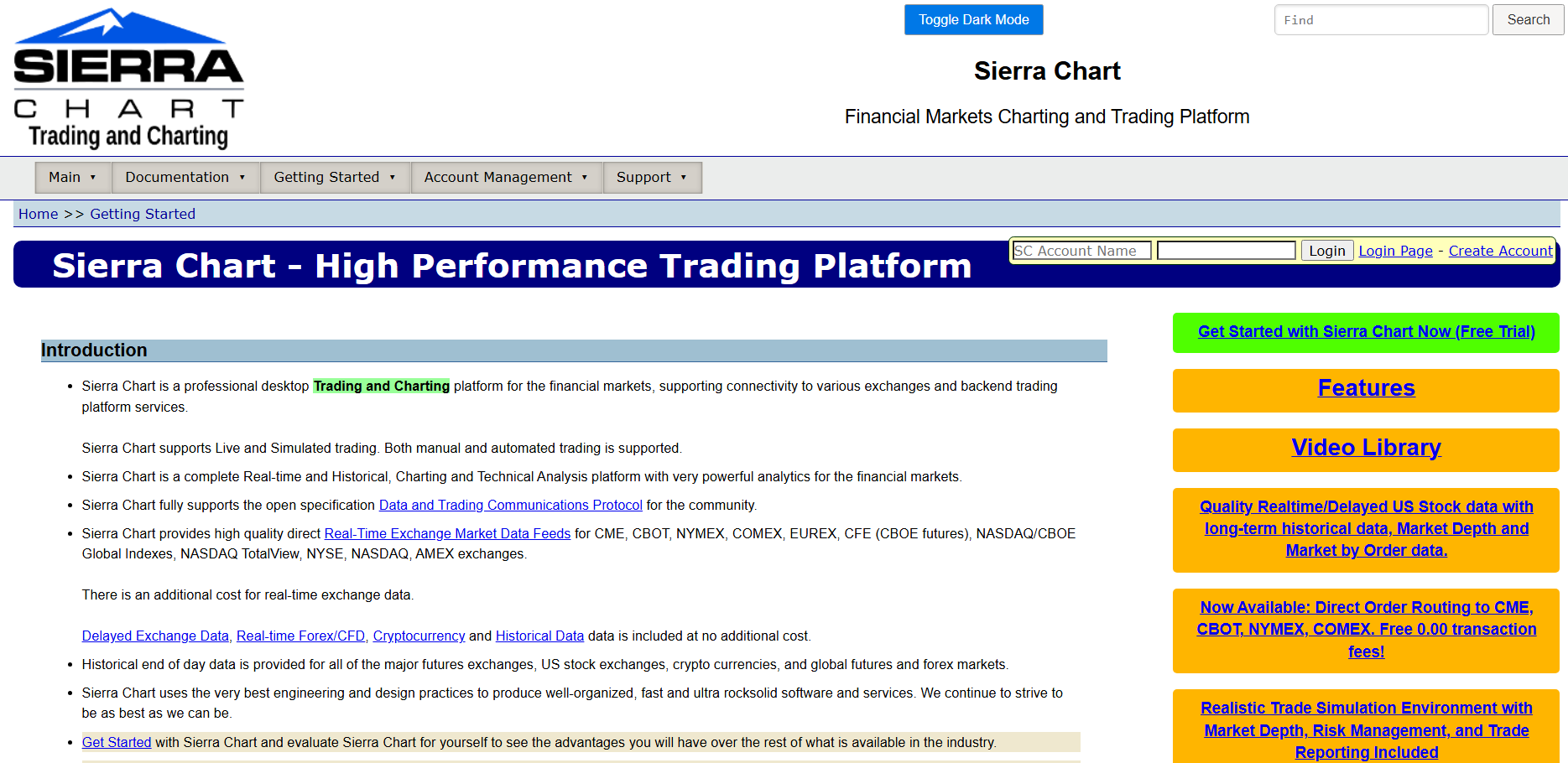 Sierra Chart Trading Platform