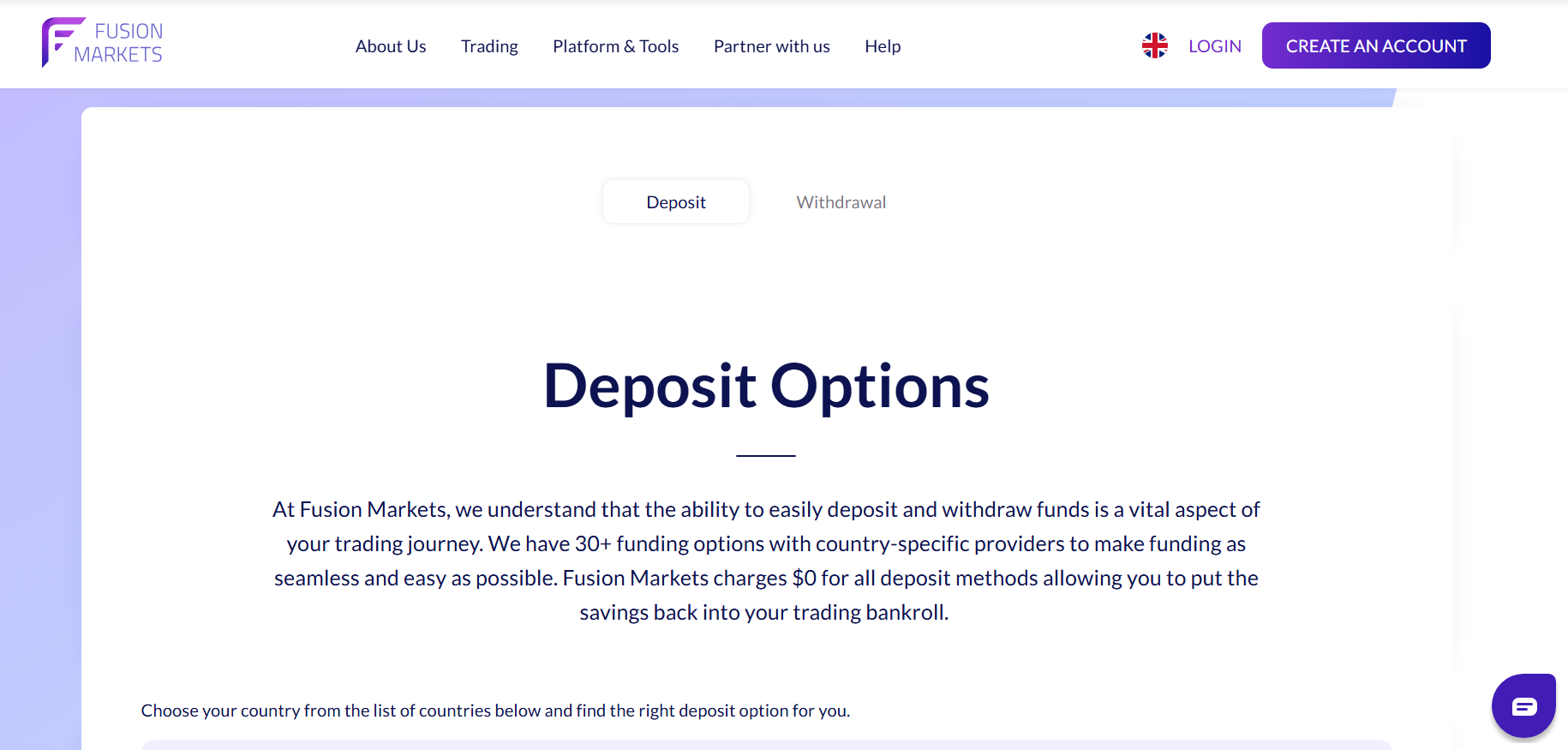 Fusion Markets PayPal Payment Method