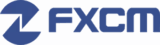 Logo of the broker FXCM in blue