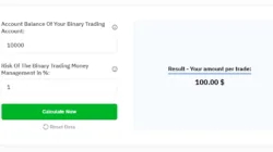 Binary Options Money Management Calculator