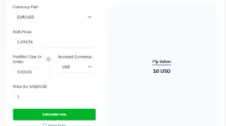 Forex Pip Value Calculator