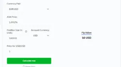 Forex Pip Value Calculator