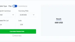 Forex Rebate Calculator