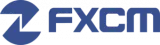 Logo of the broker FXCM in blue