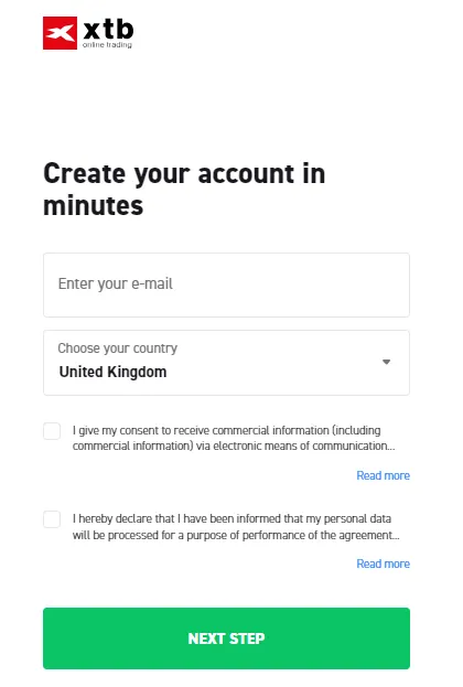 Trading Software creating account