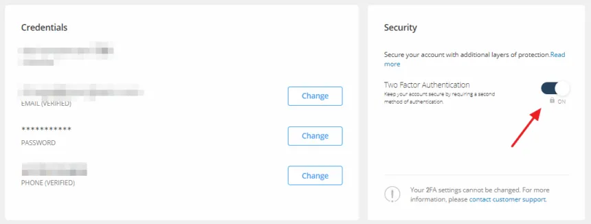 CFD trading 2FA