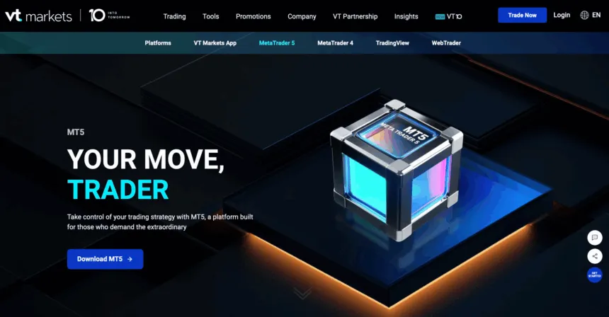 VT Markets Trading Crypto via MetaTrader