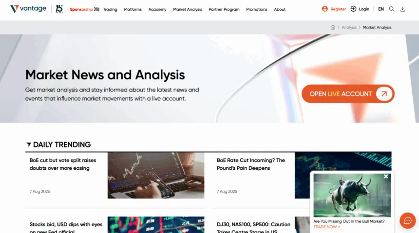 News Trading with Vantage Markets