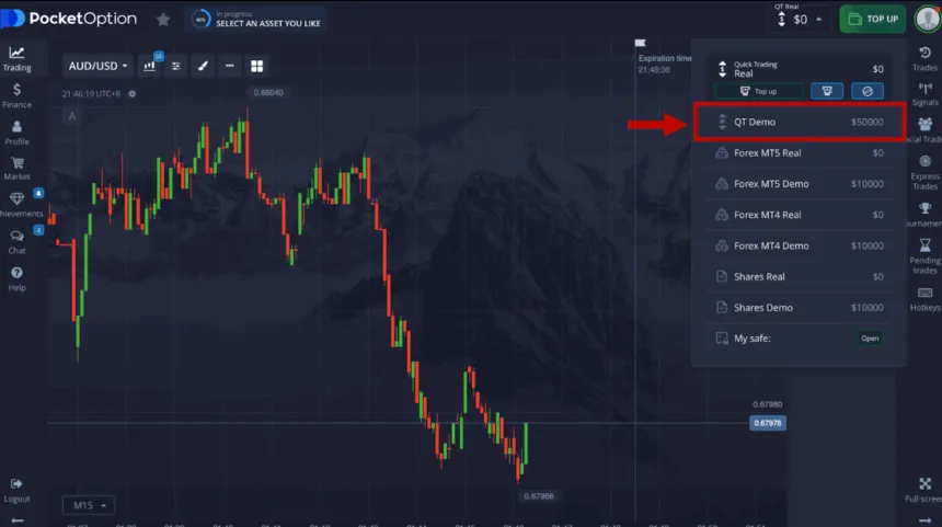 Pocket Option Demo Account for Binary Options Trading in India