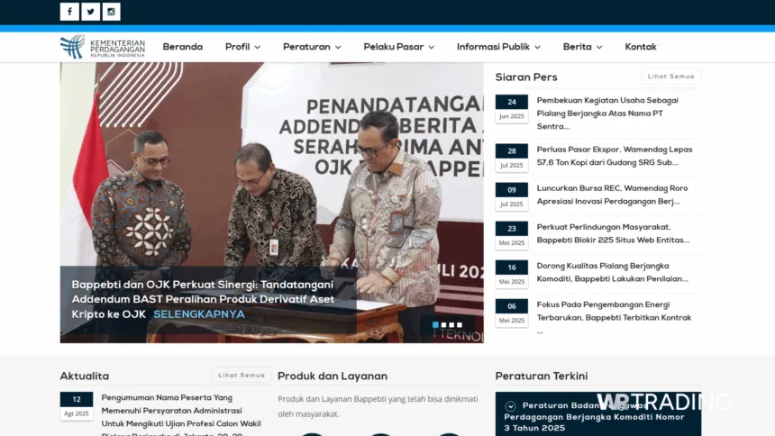 BAPPEBTI Ministry of Trade Indonesia Regulatory Body