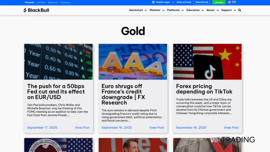 BlackBull Markets Best Gold Trading Broker to trade XAU/USD