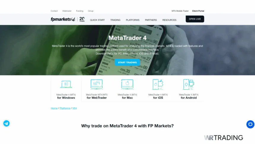 Metatrader 4 (MT4) Broker FP Markets